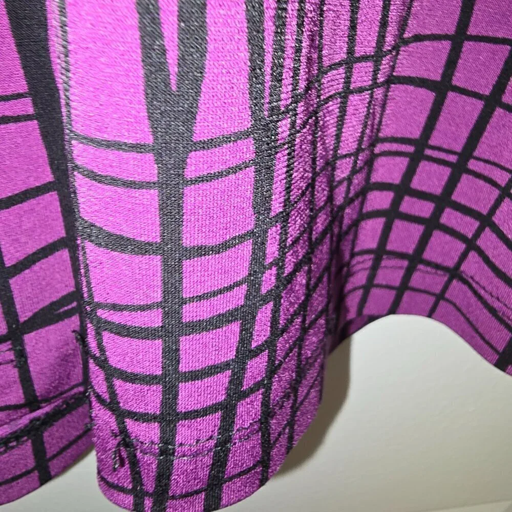 Worthington Fun Black Purple Blouse Large - Picture 4 of 7